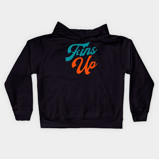 Fins Up Kids Hoodie by KatiNysden